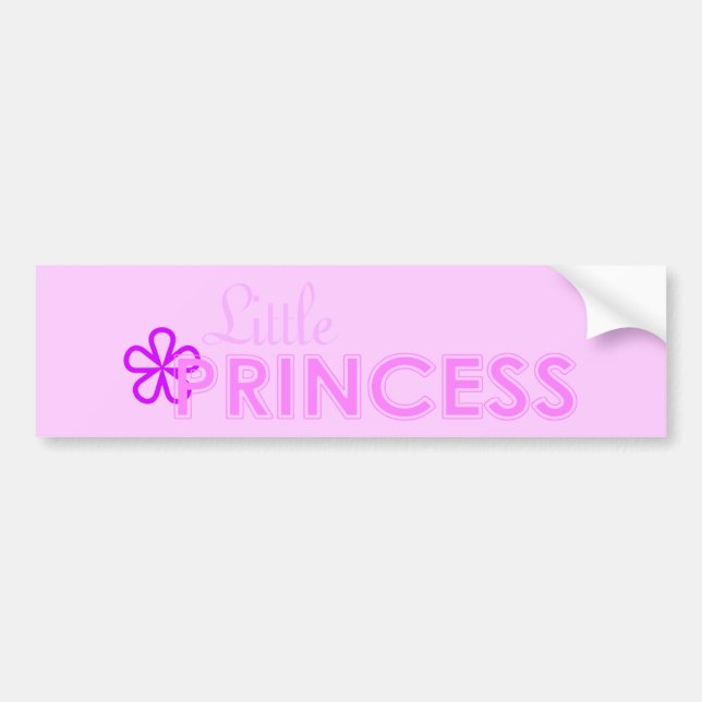 Adesivo Para Carro Pequena Princesa Bumper Sticker (Frente)