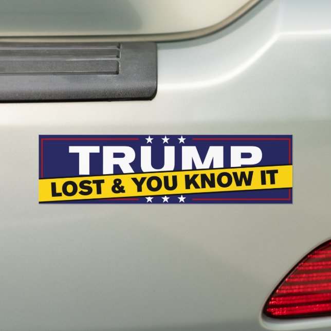 Adesivo Para Carro Perdido E Você O Conhece Anti-Trump (No carro)