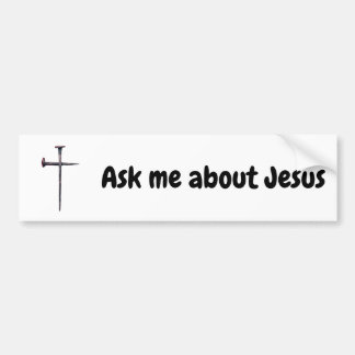 Adesivo Para Carro Pergunte-me sobre o autocolante Jesus