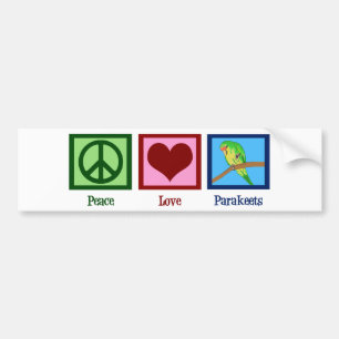 Adesivo Para Carro Periquitos de Amor pela Paz