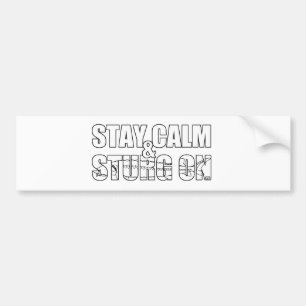 Adesivo Para Carro Permaneça a calma & o Sturg sobre - lago Sturg -