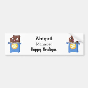 Adesivo Para Carro Personagem de desenho animado bar doce de chocolat
