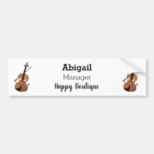 Adesivo Para Carro Personagem de desenho animado musical de violino e