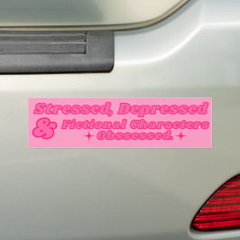 Adesivo Para Carro Personagens Estressados, Deprimidos e Fictícios Ob