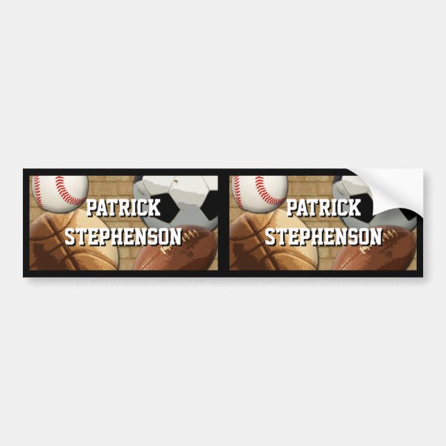 Adesivo Para Carro Personaliza a etiqueta impermeável dos esportes (Frente)