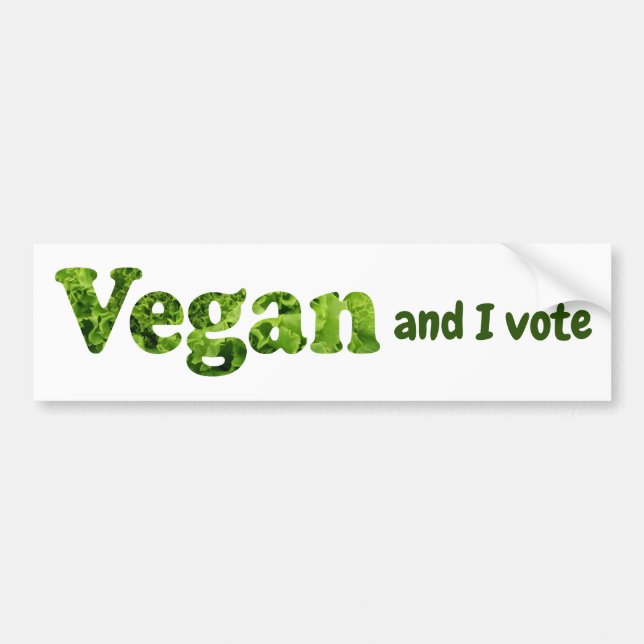 Adesivo Para Carro Personalizar eleitor ativista do Vegan (Frente)