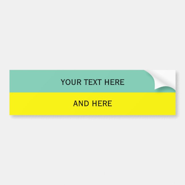 Adesivo Para Carro Personalizar o seu texto, imagem e cor de fundo (Frente)