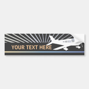 Adesivo Para Carro Personalize o texto - avião da baixa asa