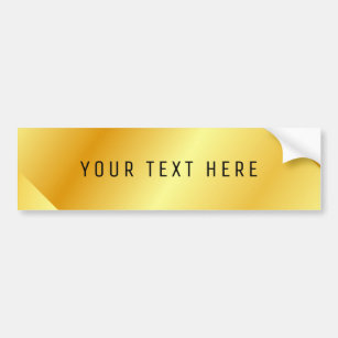 Adesivo Para Carro Personalize Seu Texto Aqui, Faux Dourado Modelo