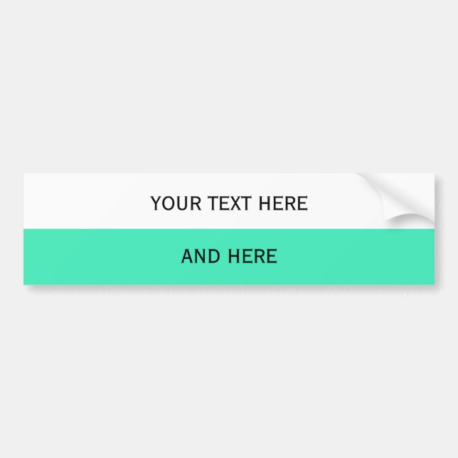 Adesivo Para Carro Personalize seu texto, imagem e cor de fundo (Frente)