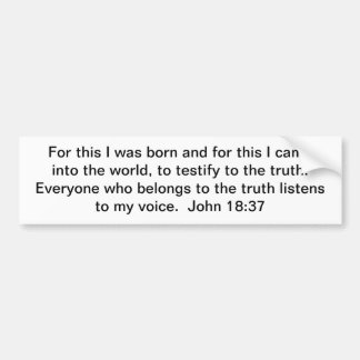 Adesivo Para Carro Pertença à verdade