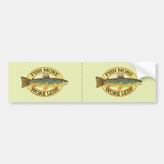 Adesivo Para Carro Pesca de truta marrom (Frente)