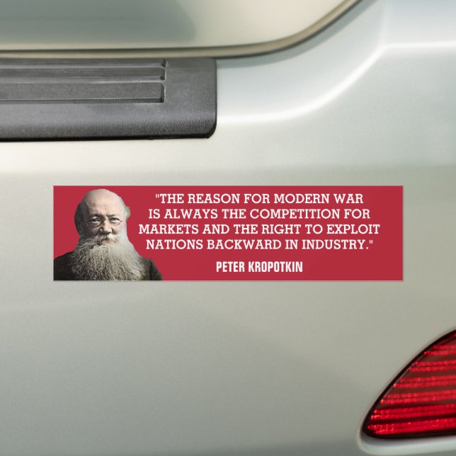 Adesivo Para Carro Peter Kropotkin War Quote Bumper Sticker (No carro)
