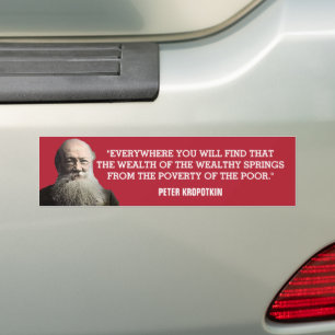 Adesivo Para Carro Peter Kropotkin WealthCote Quote Bumper Sticker