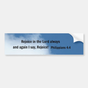 Adesivo Para Carro Philippians 4:4 Rejubilando no Senhor sempre...