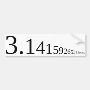 Adesivo Para Carro Pi - 3.14...