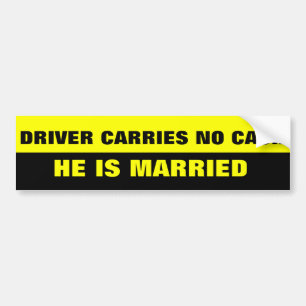 ADESIVO PARA CARRO PIADA DO CASAMENTO FUNNY