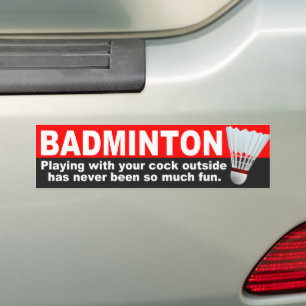 Adesivo Para Carro Piada engraçada do Badminton