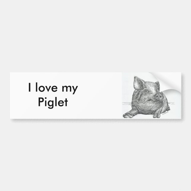 Adesivo Para Carro Piglet (Frente)