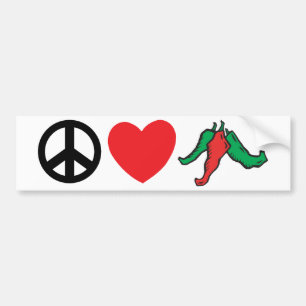 Adesivo Para Carro Pimentas do Chile do amor da paz