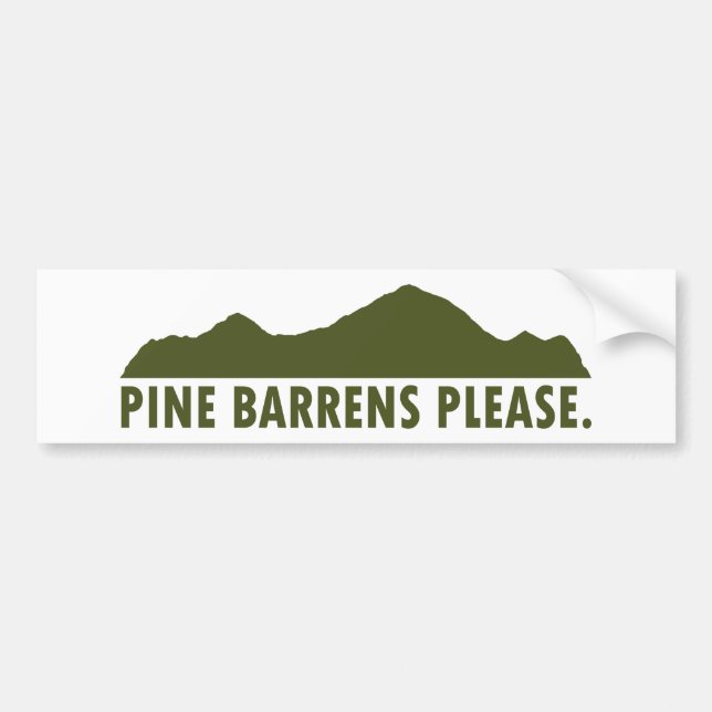 Adesivo Para Carro Pine Barrens, por favor (Frente)