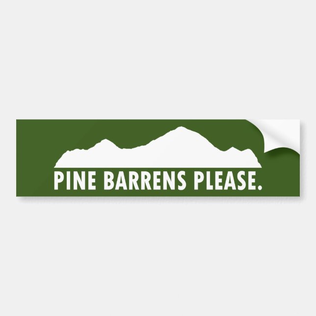 Adesivo Para Carro Pine Barrens, por favor (Frente)