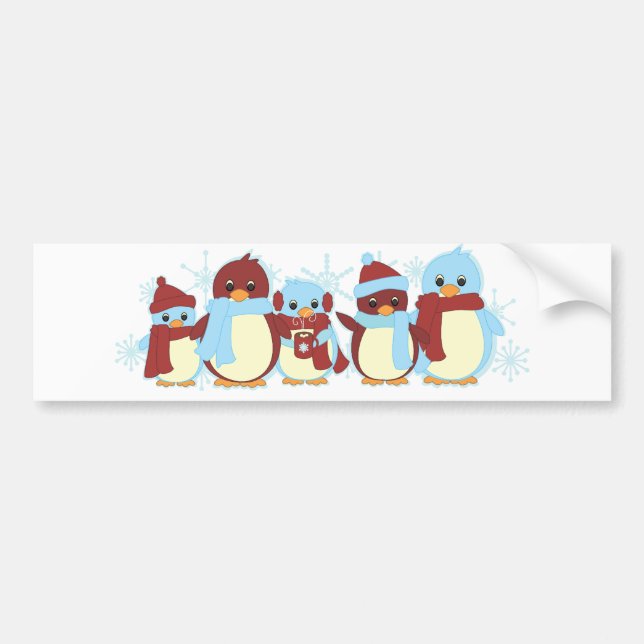 Adesivo Para Carro Pinguim ao redor (Frente)