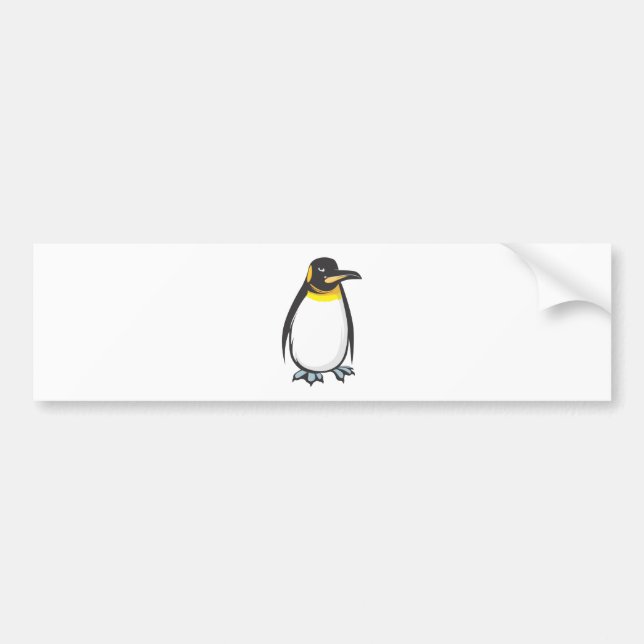 Adesivo Para Carro Pinguim de imperador sério (Frente)