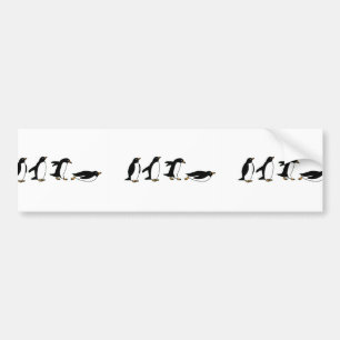 Adesivo Para Carro Pinguins deslizando