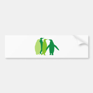 Adesivo Para Carro Pinguins Verdes