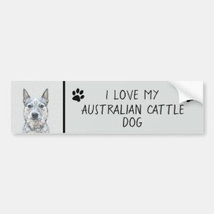 Adesivo Para Carro Pintura Australiana de Cães de Gado - Arte Origin