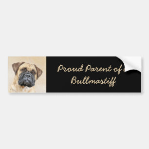 Adesivo Para Carro Pintura Bullmastiff - Arte Cachorra Original