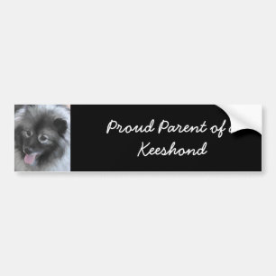 Adesivo Para Carro Pintura de Bailey do Keeshond - arte original