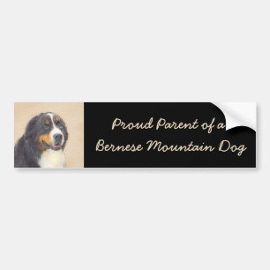 Adesivo Para Carro Pintura de Cachorro de Montanha Bernese - Arte Ori