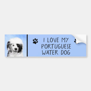Adesivo Para Carro Pintura de Cachorro Português - Arte Original de