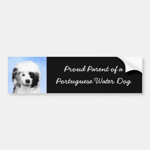 Adesivo Para Carro Pintura de Cachorro Português - Arte Original de C