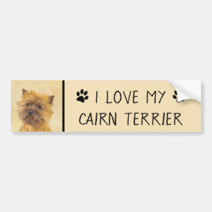 Adesivo Para Carro Pintura de Cairn Terrier - Arte de Cachorro Origin