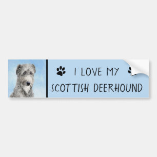 Adesivo Para Carro Pintura de Deerhound Escocês - Ar Cachorro Origin