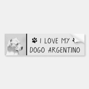 Adesivo Para Carro Pintura de Dogo Argentino - Arte de Cachorro Origi