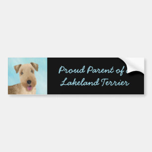Adesivo Para Carro Pintura de Lakeland Terrier - Arte de Cachorro Ori