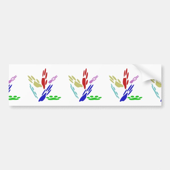 Adesivo Para Carro Pintura De Pata De Cachorro Com Bolinhas (Frente)