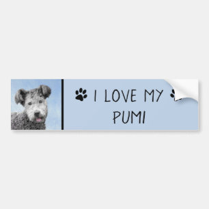 Adesivo Para Carro Pintura De Pumi - Arte De Cão Original Bonita