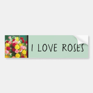 Adesivo Para Carro Pintura de Rose Bouquet - Arte Flor Original Custa