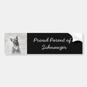 Adesivo Para Carro Pintura de Schnauzer (Giant) - Arte Canina