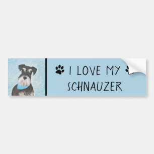 Adesivo Para Carro Pintura de Schnauzer (Miniatura) - Cachorro Origin