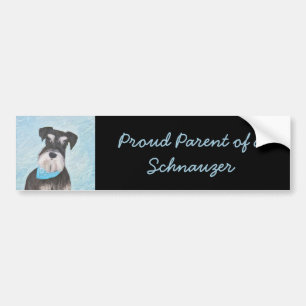 Adesivo Para Carro Pintura de Schnauzer (Miniatura) - Cachorro Origin