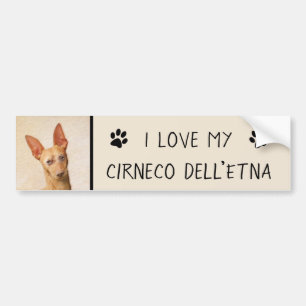 Adesivo Para Carro Pintura do Cirneco dell’Etna - Arte Cão Origina