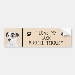 Adesivo Para Carro Pintura do Parson Jack Russell Terrier - Arte Cani