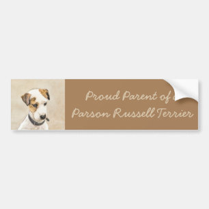 Adesivo Para Carro Pintura do Parson Jack Russell Terrier - Arte Cani