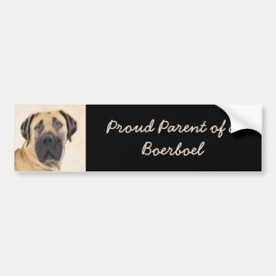 Adesivo Para Carro Pintura em Boerboel - Arte Cachorra Original